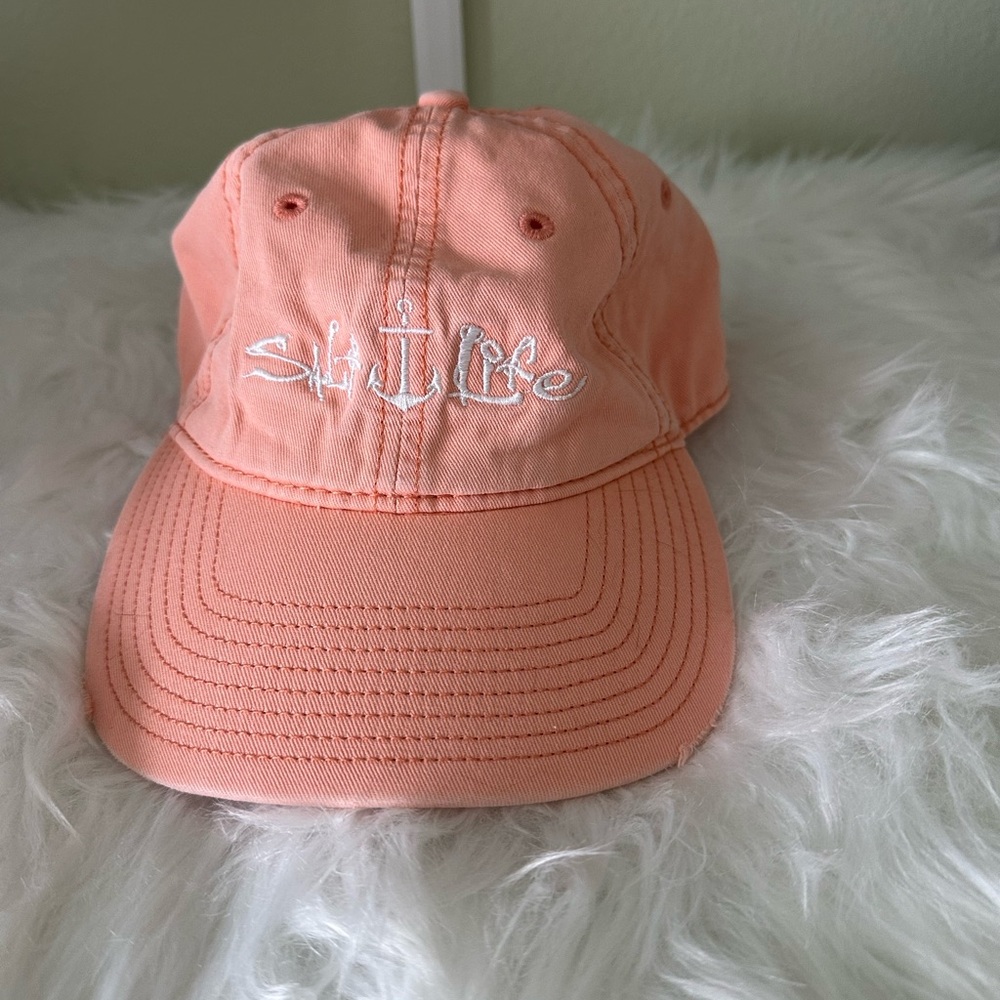 Salt Life Peach Embroidered Anchor Hat